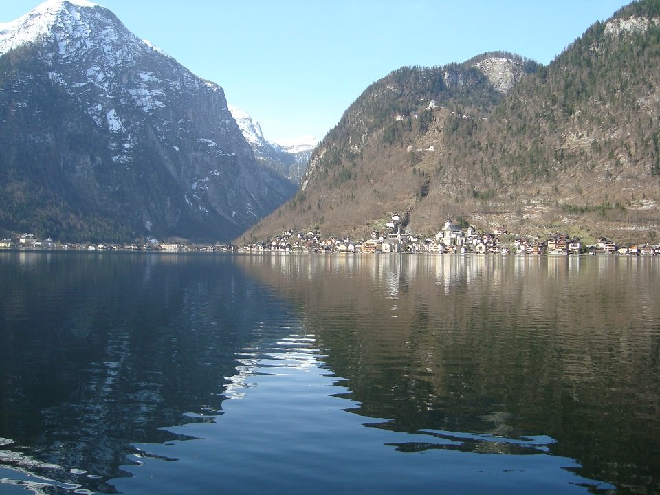 View of Hallstatt from across the lake