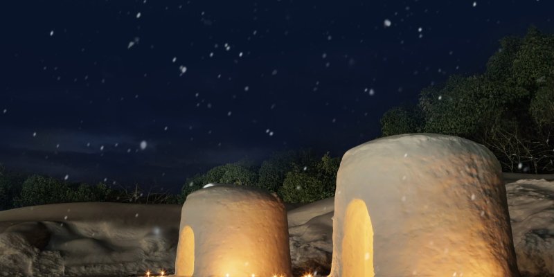 A Snowy Retreat at Semboku, Akita