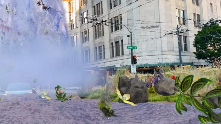Invisible art appears in Seattle